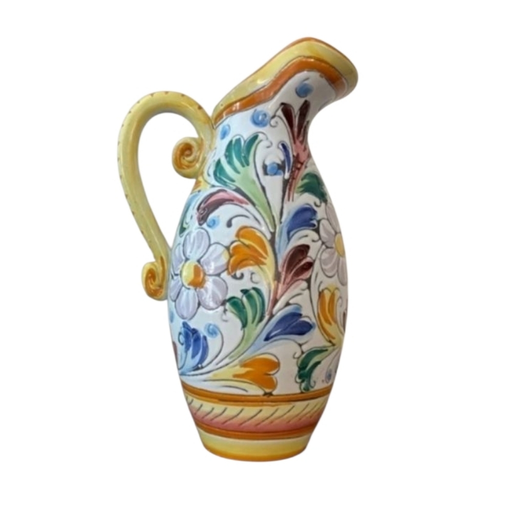 Vintage Italian Deruta Majolica Pottery Pitcher Rare